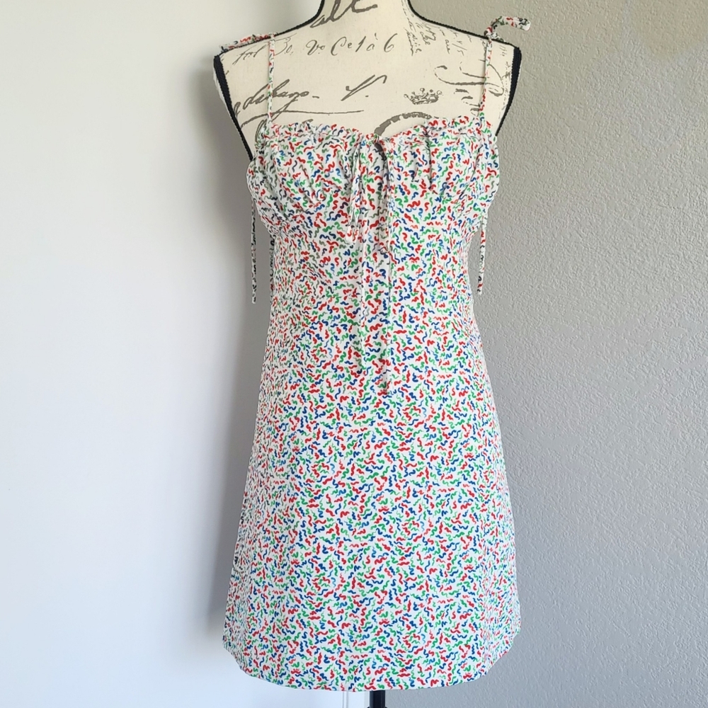 Squiggles Bustier Mini Dress
